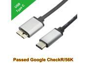 BrankBass Type C Male to Micro USB 3.0 Male 10Pin B Male Data Cable For Samsung Note 3 S5 For Macbook