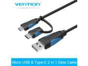 Vention 2 in 1 Micro USB cable and USB Type C cable for Macbook Nokia N1 One Plus 2 Nexus 5X 6P Meizu Pro 5 Zuk Z1