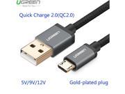 Ugreen Mi4 QC2.0 Micro USB Cable For Samsung Galaxy S6 2.4A Rapid Charge cable for Huawei P8 HTC LG Sony Meizu MX2 3 4 Data Line