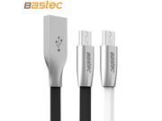 Bastec Micro USB Cable Zinc Alloy Flat USB Charger Cable for Samsung s7 s6 edge s5 Xiaomi Huawei Sony HTC