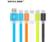 VOXLINK 2M Universal Flat Noodle Micro USB Charger Sync Data Cable for Samsung HTC LG Sony huawei xiaomi Android Phones