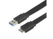 Flat shape 0.3m 0.6m 1m 1.5m 3m Micro USB 3.0 Data Sync Charging Cable for USB3.0 Mobile hard disk and Note 3 S5 cell phone