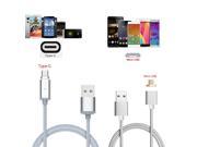 Braided Magnetic Type C Micro USB Charger Cable Android Universal For Samsung LG G5 V20 Huawei