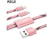 PZOZ Micro USB Cabel Charger Adapter Nylon Cable Fast Charging For i6 iPhone 6 s iphone 5se Xiaomi HUAWEI 2 in 1