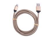 2.1A Micro USB Cable for Android Smart Phone Durable Metal Head Hemp Rope Data V8 25cm 100cm 200cm 300cm Charging Line 1Pcs