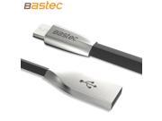 Bastec Fashion Micro USB Cable Zinc Alloy Flat USB Charger Cable for Samsung s7 s6 edge s5 Xiaomi Huawei Sony HTC