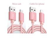 Metal Nylon Braided Micro USB Cable Android Fast Charge Wire Mini USB Charger Cable for iPhone 5 6 for Samsung Sony Huawei