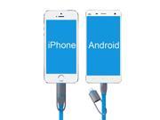 2 in 1 flat cable for lightning micro USB cable charging data sync charger cable for iPhone 7 6S plus SAMSUNG HUAWEI phone cable