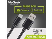 MaGeek 1.8m 6ft Premium Extra Long Micro USB Cable High Speed Cables 5V2.0A for Android