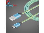 CinkeyPro Micro USB Cable 1M Braided Nylon Mobile Phone Cables Data Charging For Samsung Galaxy iPhone 5 6 7 iPad XiaoMi Charger