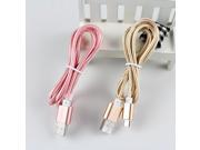 Colorful metal nylon braided 1m 1.5m 2m mobile phone cables long charger micro usb cable For iPhone 5 5s 6 6s plus Samsung sony