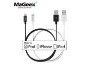 MaGeek [2pcs] 1m 3.3ft Mobile Phone Cables MFi Lightning to USB Cable for iPhone 6 6s 5 iPad 4 mini Air iOS 8 9 10