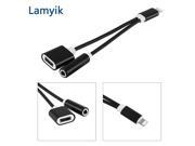 Earphone Jack Adapter USB Audio Cable Converter Charging Connector For iPhone 7 7Plus 2 in 1 Lightning to 3.5mm AUX Line