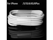 Update 2016 Latest White Wire 8pin USB Date Sync Charging Charger Cable for iPhone 5 5s 6 6 plus iPad fit for ios 8 1M2M3M