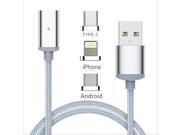 Moizen Universal 2.4A Micro USB Lightning Type C Magnetic Charger Adapter Cable Sync Data For iPhone Samsung Nokia Sony P0.2