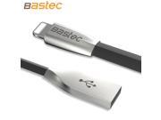 Bastec USB Cable for iPhone 7 6s 6 plus 5 5s iPad 4 mini 2 3 Air 2 with Zinc Alloy Flat PVC Wire Data Sync USB Charger Cable