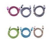 Micro USB Cable For Android Smart Phone Durable Metal Head Hemp Rope 25CM 100CM 200CM 300CM Data Charging Line 1Pcs