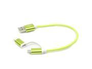 Micro USB 2 in 1 Cable Fast Charging Adapter 15cm Data Cable Charger for Iphone for Samsung for Android Phone