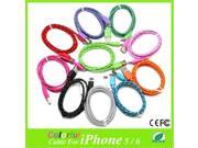 USB data 2m Fabric Braided Sync Cables phone Charger Cord For iphone 6 6s plus charging cable 5 5s 5c fit for IOS8 xedain
