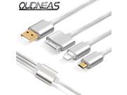 OUDNEAS 3 in 1 Micro USB Cable Data Sync Charger Mobile Phone Cables for Samsung For iPhone 6 plus 5 5C 5S 4S for iPad mini
