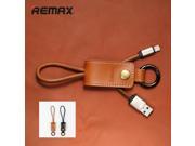 Remax USB Cable 8pin 3.0 Leather Keychain Fast Charging Data Sync Charger Cable For iPhone 5 5c 5s 6 6S 6 Plus iPad Air Mini