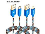 VOXLINK Gold Plug Micro USB Cable Fast Charge Data Sync USB Cable for iPhone 6 6s Plus 5s iPad mini Samsung S7 Xiaomi Huawei HTC