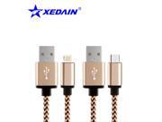 Micro USB Cable Metal1M Charger For IPhone 5 5s 5C 6 6s Plus SE Samsung S7 Xiaomi Mobile Phone Adapter mini USB Cable xedain