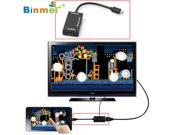 Binmer Mini Micro USB 2.0 MHL To HDMI Cable HD 1080P For Samsung Galaxy note 2 Adaptador Sept21