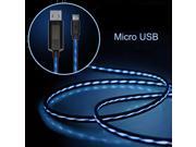 LED Visible Flow Light Micro USB Data Sync Charger Cable for Samsung Android HTC Apple iPhone 5 5s 6 6s 7