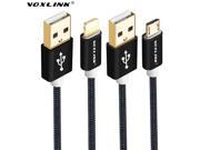 USB Charger Cable For Samsung LG HTC VOXLINK Durable Charging and USB Sync Cord Gold USB Cable for iPhone 6s 5c 5s 5 6 7plus
