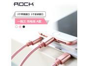 Rock 3 in 1 8 pin Charger USB cable for iPhone se 5 5s 6 plus for samsung galaxy s7 s6 edge s5 perfect for ios 8