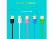 FFFAS Gold plated Micro USB Cable Data Sync charger 2A Fast charging short 0.2m 2m long Android phone for xiaomi Samsung