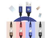 FLOVEME Metal Alloy USB Cable Charge For Iphone 6 6s 7 7 plus 5S For ipad IOS Nylon Braid Fast Charging Usb Cable Date Wire 1.2m
