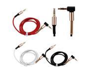 3.5mm Jack Elbow Male to Male Stereo Headphone Car Aux Audio Extension Cable LJJ0112