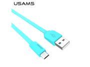 USAMS Rhombus Flat Micro USB Cable 1M Charging Mobile Phone Cable For Samsung Galaxy S7 Android phone charger cable