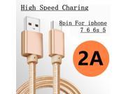 Durable Fast Charging Cable 8pin to USB Charger Cable for iPhone 7 6s 6 Plus 5s 5 iPad Mini Air MFI For Apple iOS 10