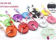 2m Flat v8 Micro USB 2.0 Mobile Cell Phone Charger Charging Data Cable Cabel for Smartphone Galaxy s4 s3 mini a5 a3 G3 G2