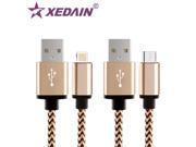 XEDAIN Micro USB Mobile Phone Cables USB Data Charging Wire Metal Plug For iPhone 5 6 7 S Plus iPad Mini Samsung Sony HTC Charge