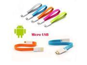 22CM Magnet Flat Short 5Pin Micro USB Data Charger Cable Cord For Samsung HTC LG