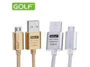 Golf Micro USB Cable 2A Fast Charging Cable 3M Metal Braided Sync Data Cable For Samsung Galaxy S6 S6 Edge S7 S4 S3