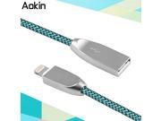 Aokin 1M Data USB Cable Zinc Alloy Nylon Cable for iPhone 7 6 6s 6 plus 5 5c 5s SE Phone Sync Cable for iPhone 6s Cable