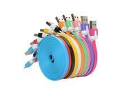5pcs Lot Top Micro Usb Cable Mini 1M Flat Noodle Micro USB Data Sync Charger Microusb Cable for Samsung S6 Android Accessories