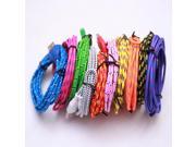 hot 2m Fabric braided Wire 8pin USB charging data sync cable cords for iPhone 5 5S SE 6 6S 7 plus ipod ios
