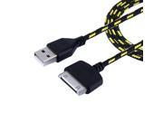 NganSek Nylon 1M 30 Pin USB Data charging Cable Adapter Cabo Kabel for Apple iPhone 4 4S iPad 2 3 iPod For Wall Car Charging