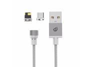Wsken Magnetic Charging Cable 1M braided cable For ipad For iphone7 5 6s 6Plus Android Micro USB cable For Samsung Xiaomi Huawei