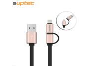 2 in 1 USB Cable for iPhone 6 6S Plus SE 5S 5 iPad Micro USB Data Charger Cable for Samsung Xiaomi HTC Sony Fast Charging Cable
