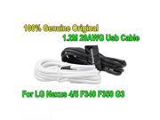 100% Genuine USB Data Sync Charging Cable For micro cable For LG Nexus 4 5 F340 F350 G3