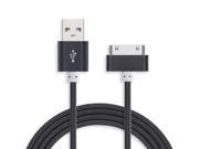 COOLSELL 1m 3ft 30pin USB Cable Fast Charging Data Cables for iphone 4 iPad 2 Candy Colors TPE Aluminum Wires