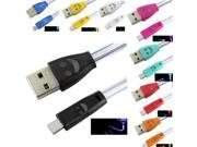 Binmer Smile LED Light USB Sync Charger Cable For Samsung Galaxy S3 S4 i9500 S7 S7 Edge Nov 08