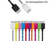 quality 2M Braided Micro USB 3.0 Data Sync Charger Cable for Samsung Galaxy Note 3 III Note3 S5 i9600 N9000 N9002